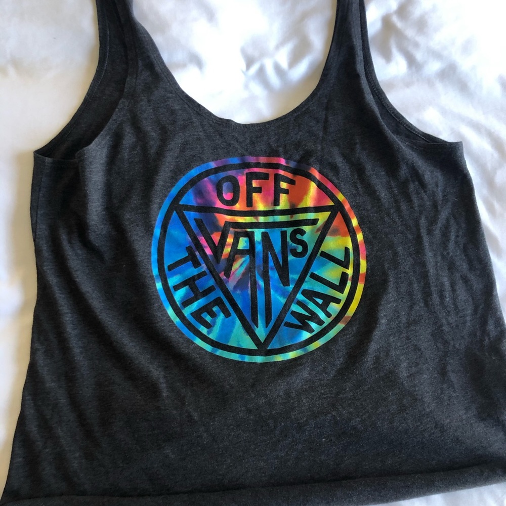 Vans Tank Top with Tie Dye Design
